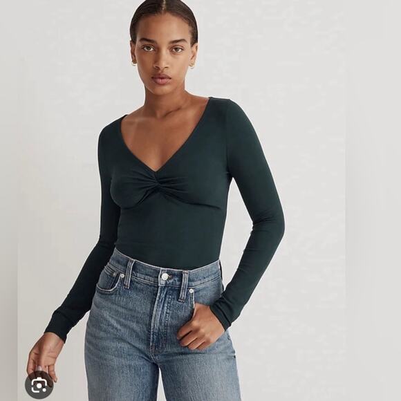 !! Madewell Twist-Front Long-Sleeve XL - Picture 1 of 6